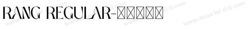 rang regular字体转换